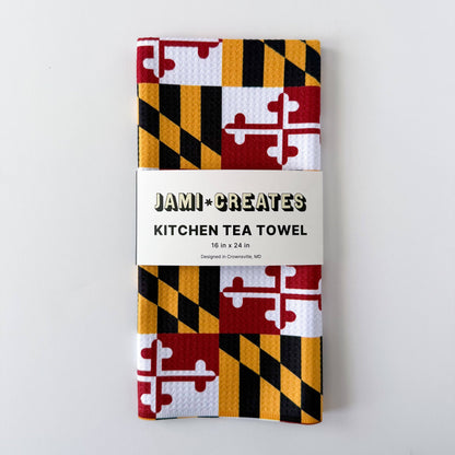 Maryland Flag Kitchen Dish Towel