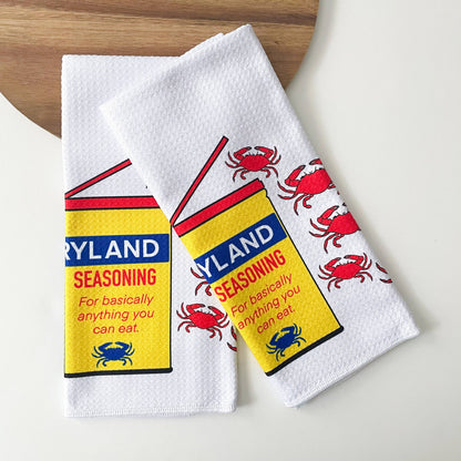 Maryland Seasoning Red Crab Towel Hand Towel Dish Towel