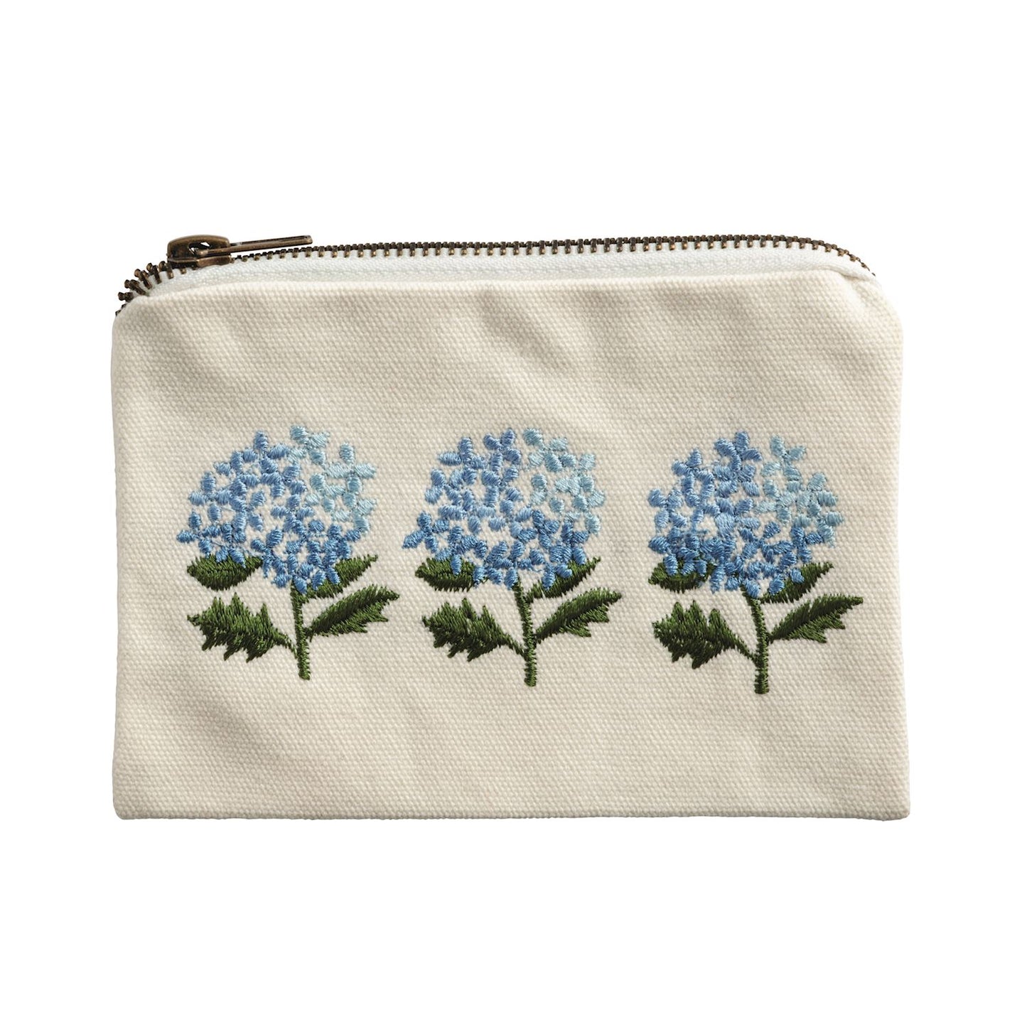 Floral Bead & Embroidery Zipper Pouches