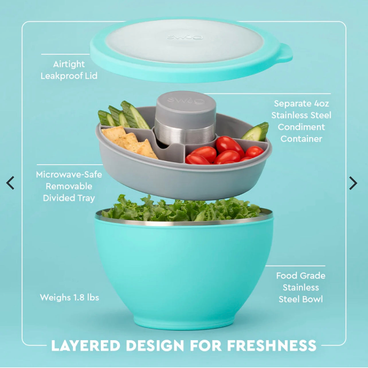 Aquamarine lunch bowl