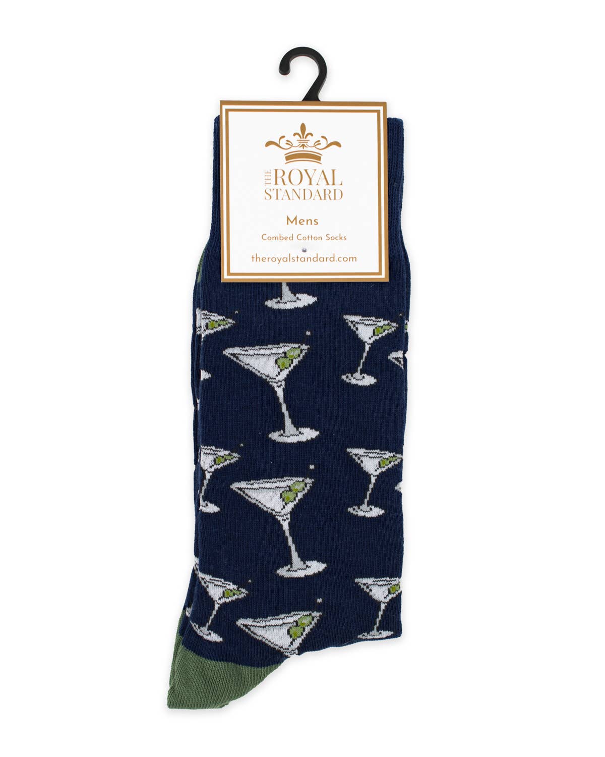 Men's Martini Socks   Navy/Green   One Size