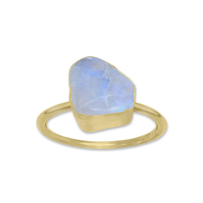 Raw Crystal Ring – Silver, Gold, Rose Gold & Black Rhodium Finish | Natural Stones (Made to Order)