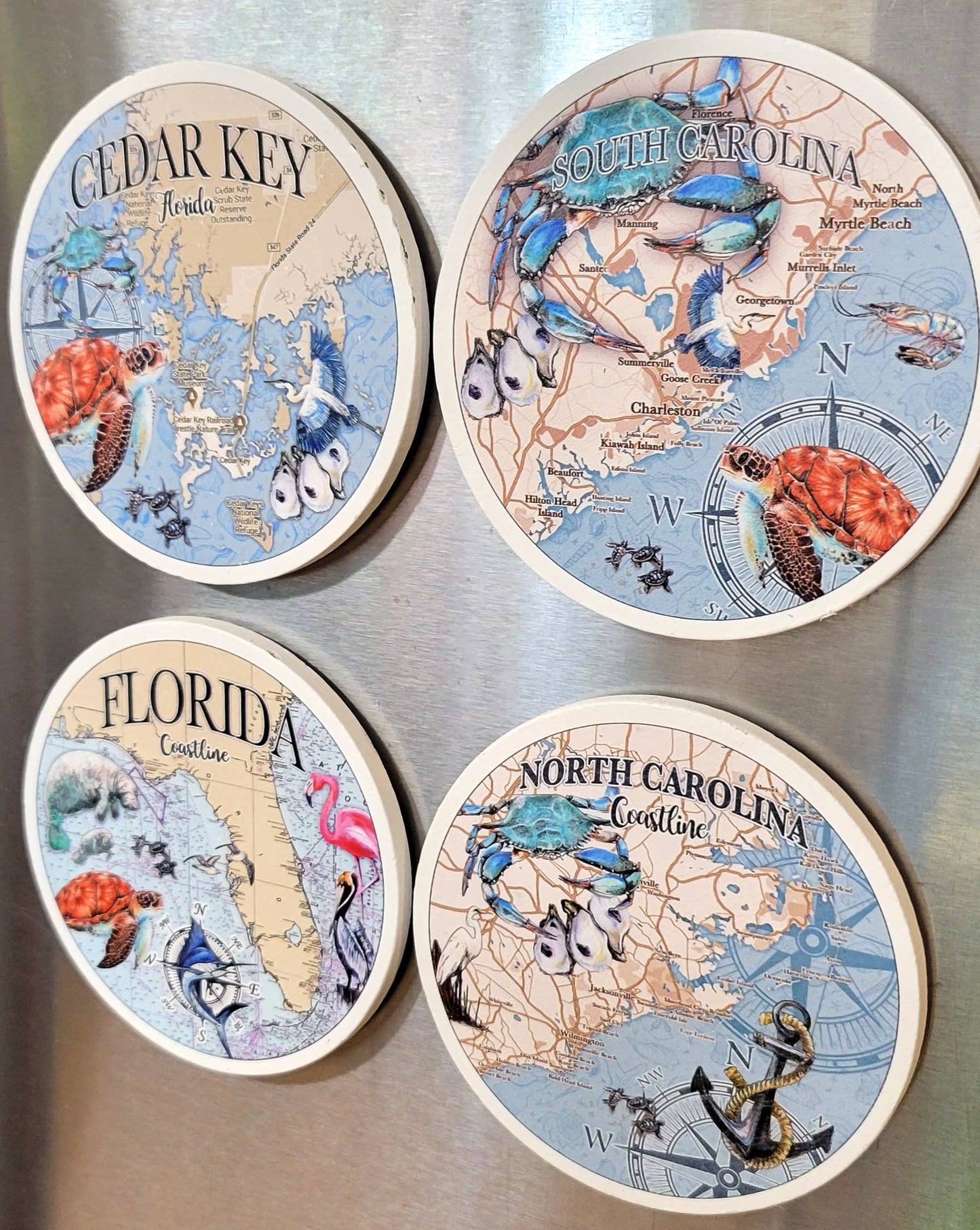 Custom Salt Life Art Map Magnets- Any Location!