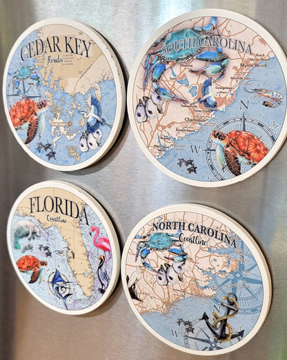 Custom Salt Life Art Map Magnets- Any Location!