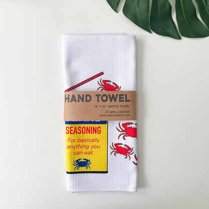 Maryland Seasoning Red Crab Towel Hand Towel Dish Towel