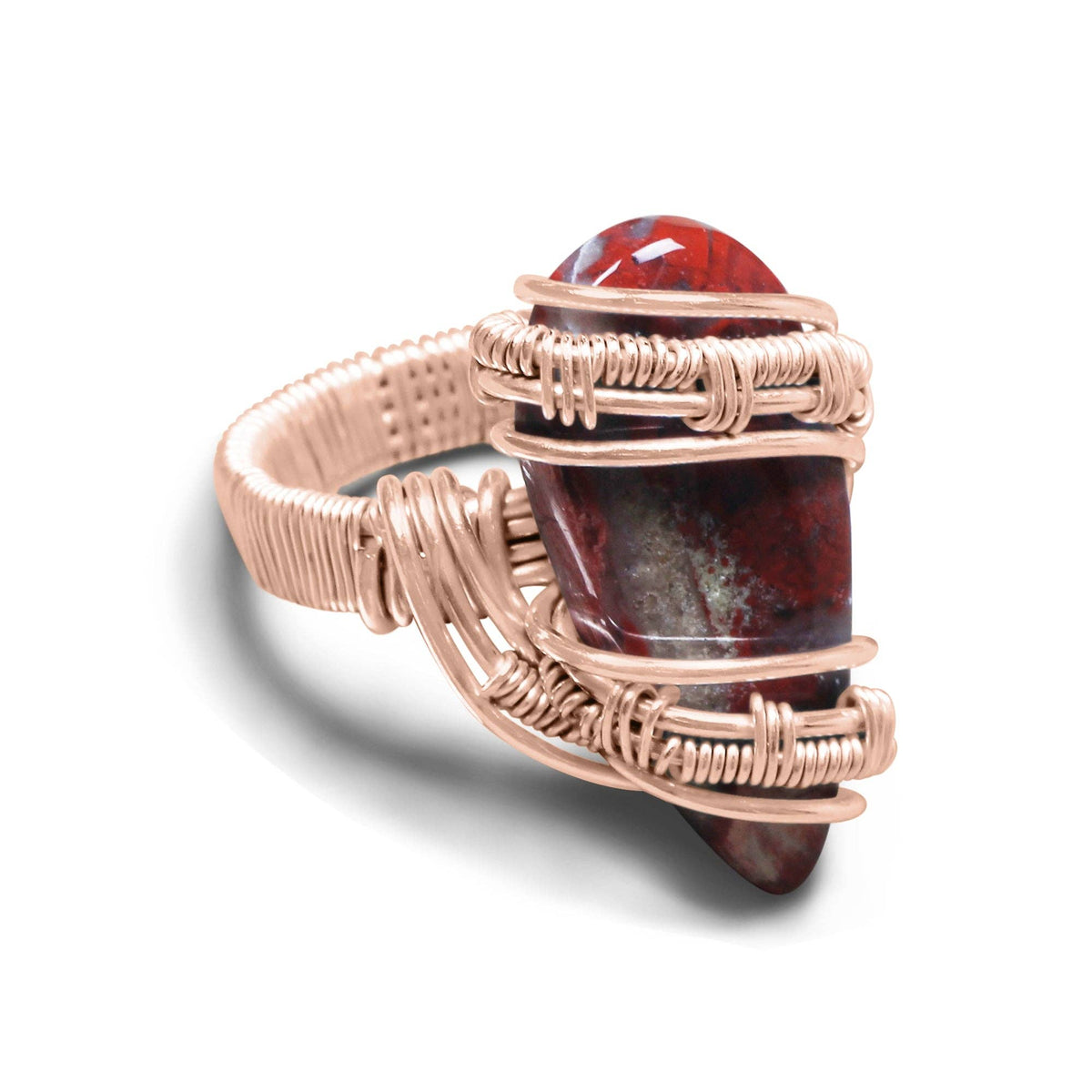 Wire Wrapped Gemstone Rings – Copper, Gold, Silver & Black Rhodium | Handmade | Wholesale Bundles