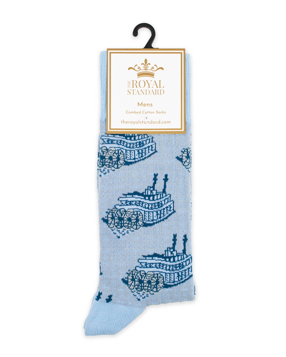 Men's Riverboat Socks   Gray/Teal   One Size