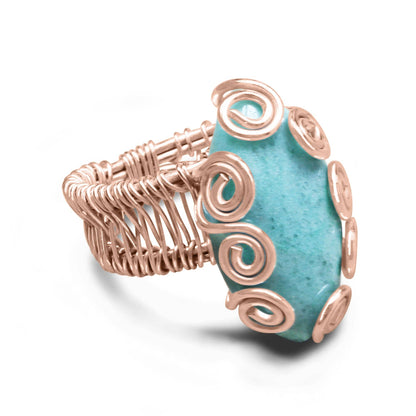 Wire Wrapped Gemstone Rings – Copper, Gold, Silver & Black Rhodium | Handmade | Wholesale Bundles