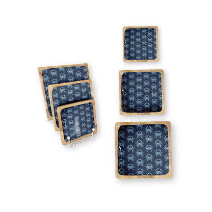 Blue Crab Square Trays (8", 10" or 12" in Packs of 2) 6-06