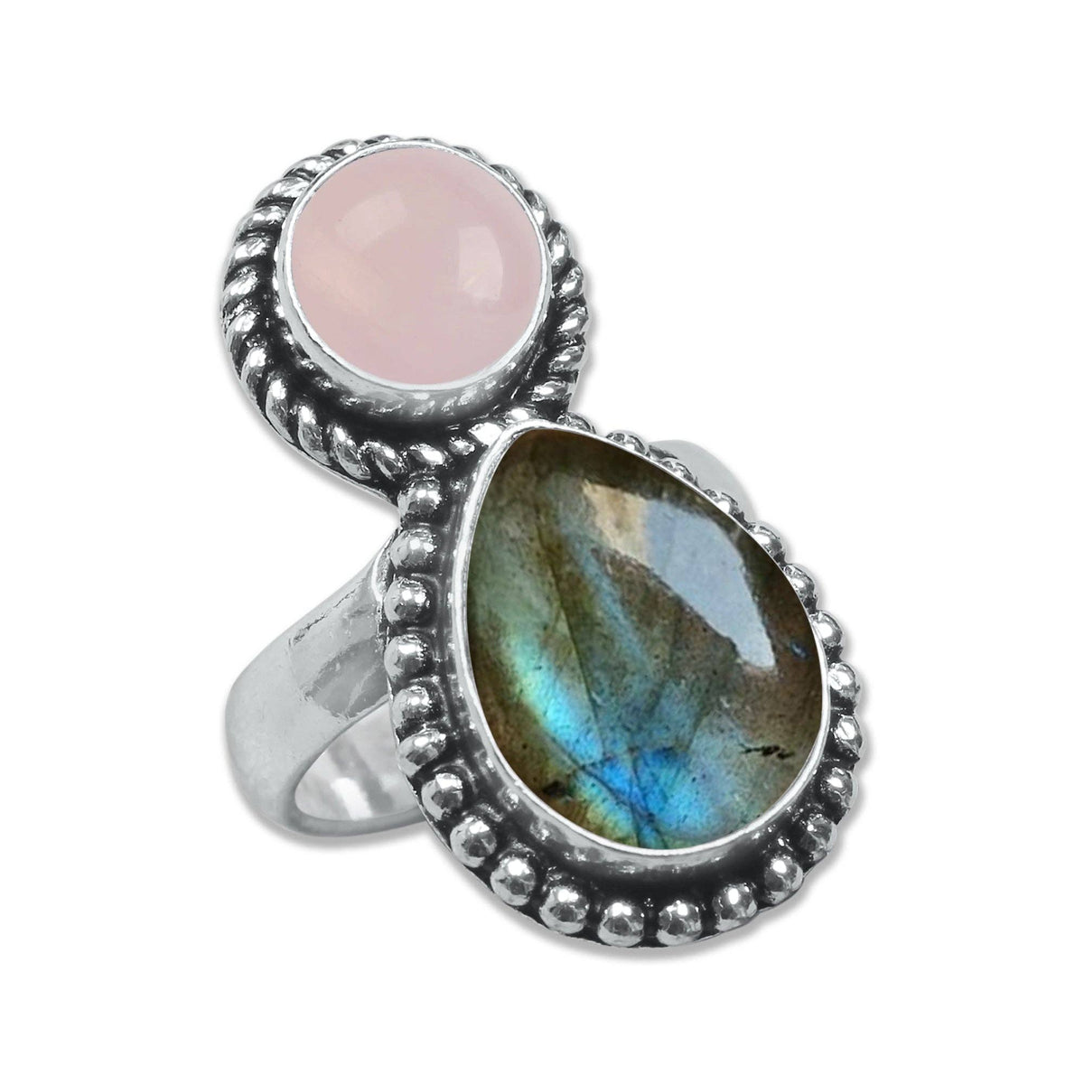 Multi-Stone Rings – Silver-Plated, Handmade, Boho Gemstone Combinations (US Sizes 6–10, Non-Adjustable) | Wholesale