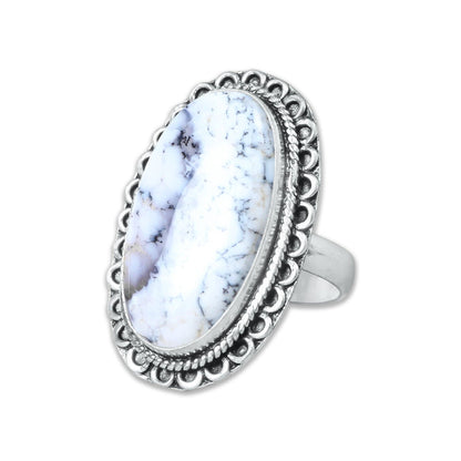 Dendrite Opal Rings – Silver-Plated, Handmade, Fern-Pattern Boho Designs (US Sizes 6–10, Non-Adjustable) | Wholesale
