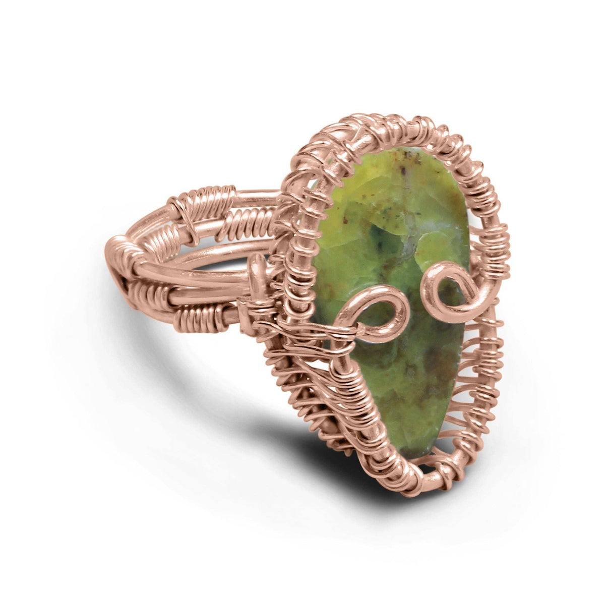 Wire Wrapped Gemstone Rings – Copper, Gold, Silver & Black Rhodium | Handmade | Wholesale Bundles