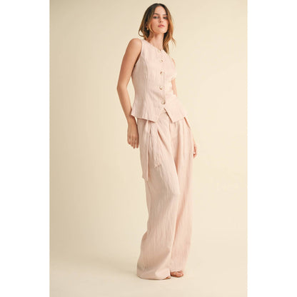 SLEEVELESS TOP AND WIDE-LEG PANTS SET - TOP ONLY