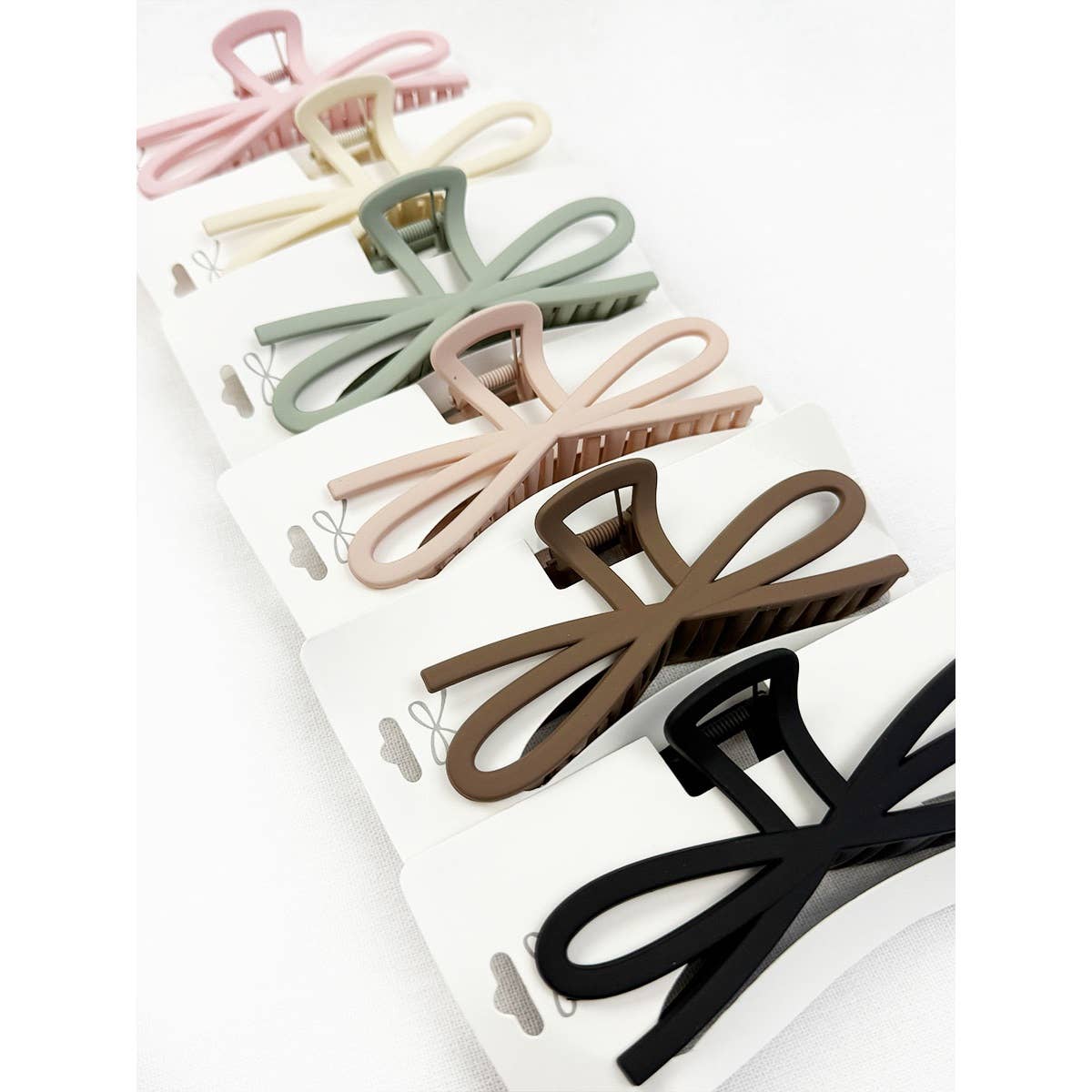 Soft Tone Jumbo Knotted Bow Hair Clip Claw