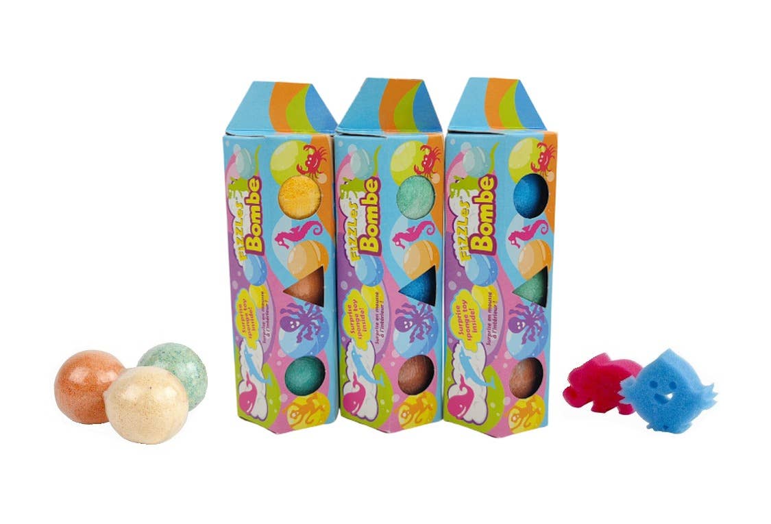 FiZZLeS Bath Bombe - Bath Bombs With A Surprise Sponge Toy