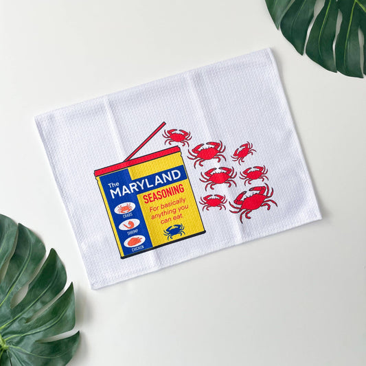 Maryland Seasoning Red Crab Towel Hand Towel Dish Towel
