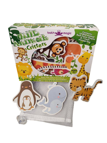 FiZZLeS Wild Animal Sticky Bath Foam Critters (18 pieces)